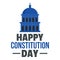 Happy american constitution day logo icon, flat style