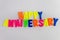 Happy Anniversary - Colorful Letter Magnets