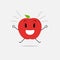 Happy apple simple clean cartoon illustration