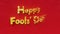 Happy April Fools Day, first april funny festival of humor and joke text inscription, fun and prank holiday concept, decorative an