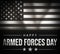 Happy Armed Forces Day Patriotic Background with Waving United States Flag. The day is celebrated in the United States to honor th