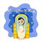 Happy Assumption of Mary day vector illustration greeting card, God Virgin Mary Maria lady, spiritual Poster, August 15, Important