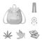 Happy and attribute monochrome icons in set collection for design. Happy and accessories vector symbol stock web