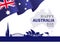 Happy Australia day 26 january festive background