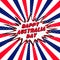 Happy Australia Day 26th January. pop art comic speech bubble halftone. Love cartoon explosion. Happy Australia Day. Vector