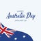 Happy Australia Day Poster with australian flag icon vector