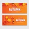 Happy autumn paper art style with leaves hanging on orange background. Use for banner, greeting card or invitation