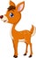 Happy baby deer cartoon posing on background