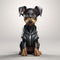 Happy Baby Doberman Pinscher 3d Render In Leather Jacket