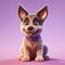 Happy Baby German Shepherd Sitting - Photorealistic 3d Render