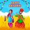 Happy Baisakhi celebration background. Punjabi Sikh festival party flyer, poster, banner creative greeting card design