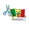 Happy Barber Flag Senegal mascot cartoon character style