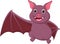 Happy Bat cartoon waving