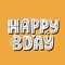 Happy bday quote. HAnd drawn vector lettering. Creative congratulations concept for card, banner, poster