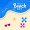 Happy Beach Day Vector Design Illustration For Celebrate Moment