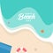 Happy Beach Day Vector Design Illustration For Celebrate Moment