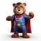 Happy Bear: A Bold And Colorful Superhero Cartoon Character