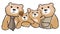 Happy bear family characters. Teddy Bear Family