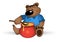 Happy bear with honey pot