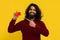 Happy bearded indian guy hipster showing bank credit card