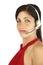 Happy beautiful call center girl smiling