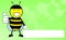 Happy Bee catoon expression background