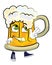 Happy beer cartoon