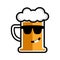 Happy beer cartoon character