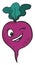 Happy beet winking, illustration, vector