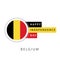 Happy Belgium Independence Day Vector Template Design Illustrator