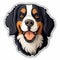 Happy Bernese Mountain Dog Sticker - Cute Cartoon Style