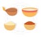 Happy bhai dooj, light spices food in bowls icons, indian family celebration