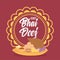 Happy bhai dooj, mandala food culture and indian family celebration