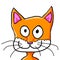 Happy Big Eyed Orange Cat