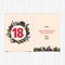 Happy birthday 18th years greeting card