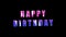 Happy birthday animation. Celebration. Colored letters