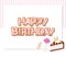 Happy birthday baby sweet greeting card template for boys. Donuts frame and striped pattern included.