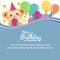 Happy birthday balloon template and cute monkey