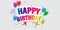 Happy Birthday balloons Colorful celebration background