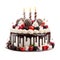 Happy Birthday cake isolated on transparent background