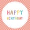 Happy birthday card with colorful watercolor text