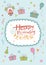 HAPPY BIRTHDAY CARD COVER WITH CHINESE CHARACTERS