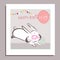 Happy birthday card with funny bunny  Basic CMYK