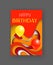 Happy Birthday Card with Greeting Text Abstraction