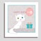 Happy birthday card with kitty  Basic CMYK