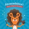 Happy birthday card with lion cartoon abracadabra