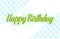 Happy Birthday card simple typography in a green