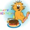 Happy birthday cartoon animal card