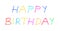 Happy Birthday - Colorful handwritten text