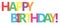 Happy Birthday! Colourful letters on white, vector illustration